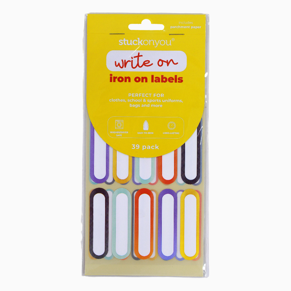 Thermos Write Iron-On Labels 40Pcs – Yellow