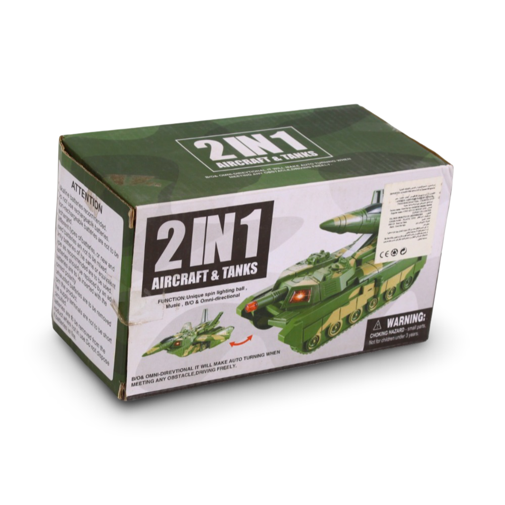 Automatic Deformation Military 2-in-1 Aircraft & Tanks Toy