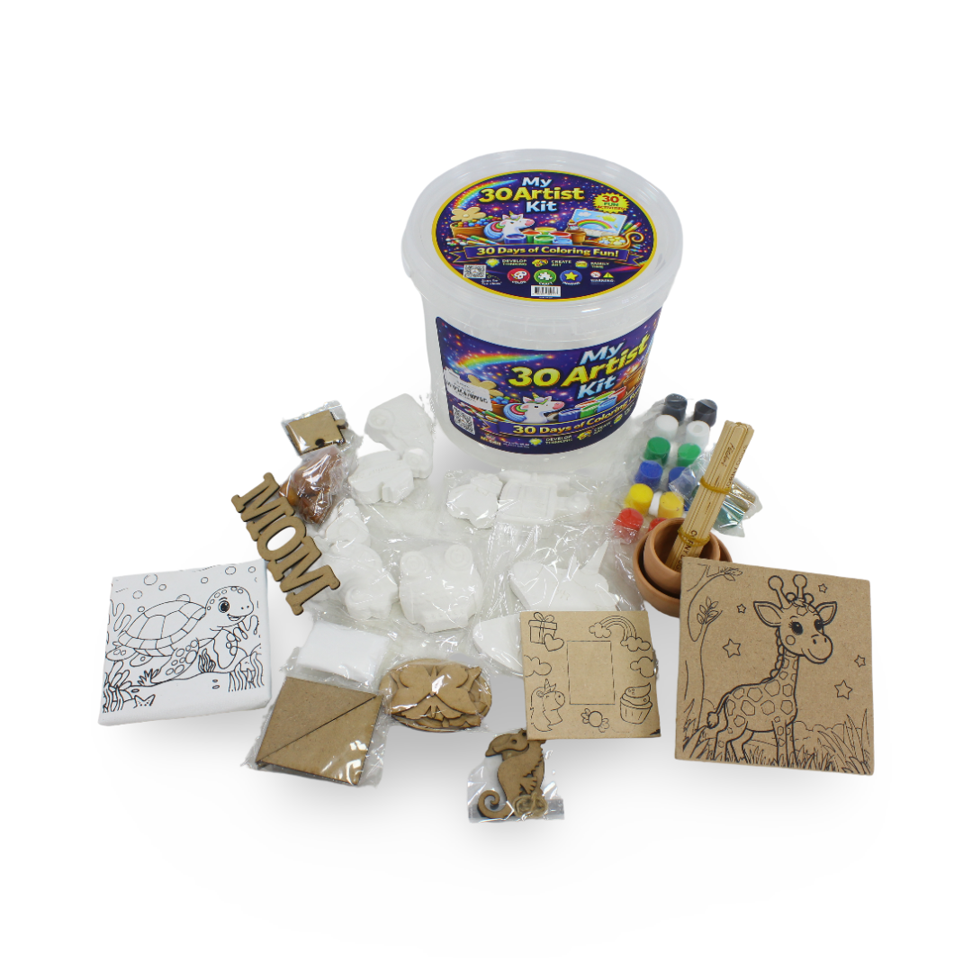 My 30 Artist Kit in Transparent Plastic Jar - Toys - life partner