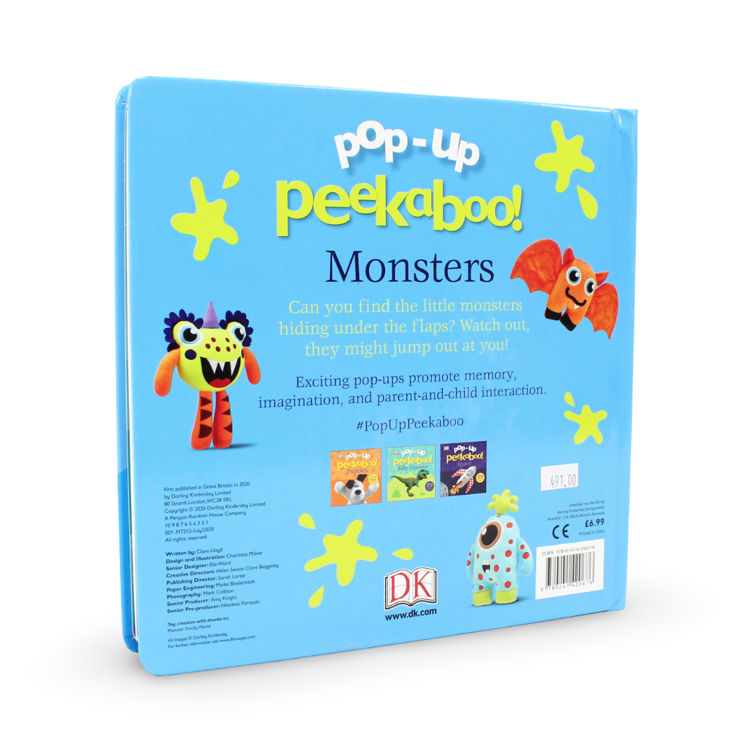 كتاب لوحي من DK Pop-Up Peekaboo! Monsters