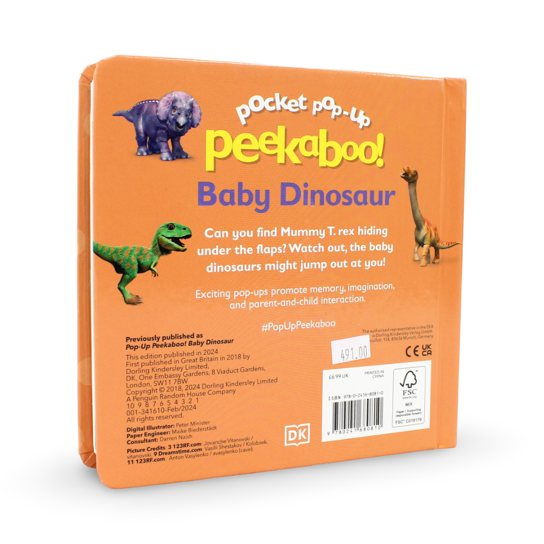 DK Pocket Pop-Up Peekaboo! Baby Dinosaur Board Book