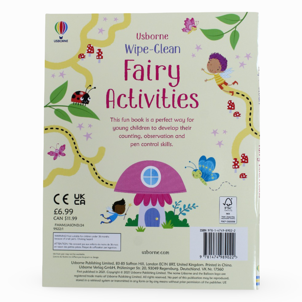 Wipe-Clean Fairy Activities – Sparkly Practice Play