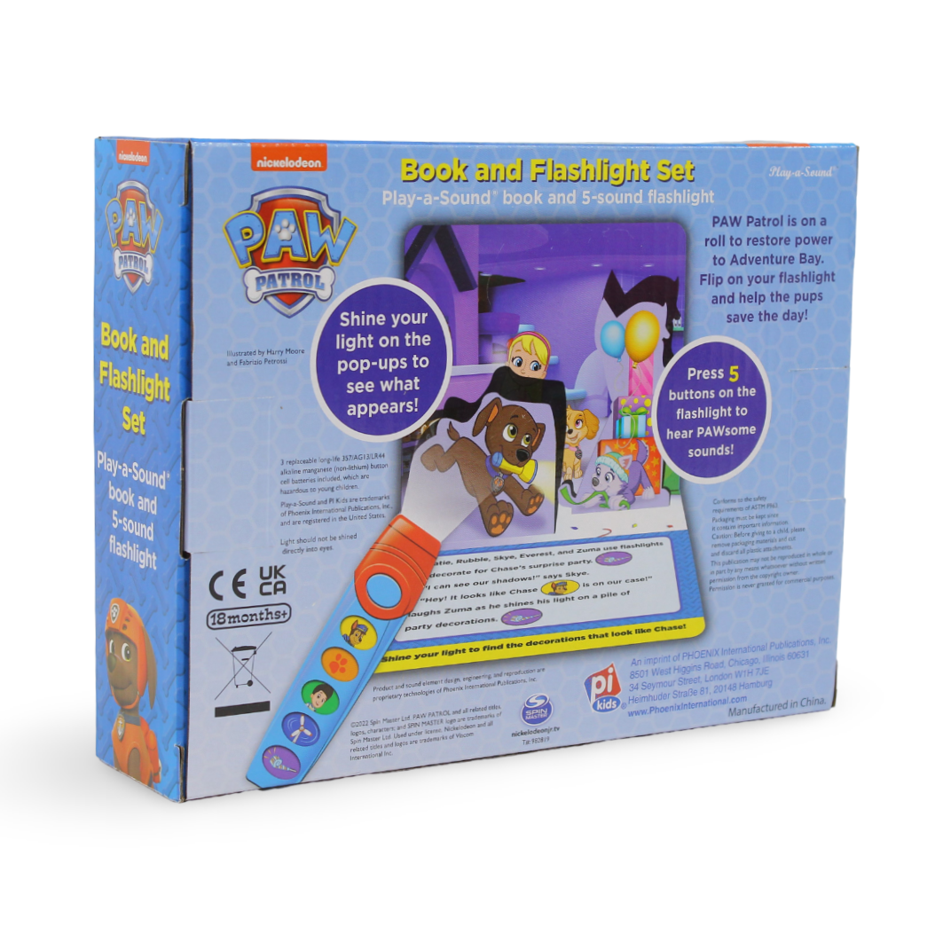 Nickelodeon PAW Patrol: Lights Out! Book and 5-Sound Flashlight Set