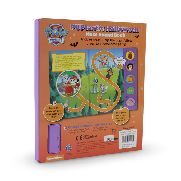 Nickelodeon PAW Patrol: PU Ptastic Halloween Maze Sound Book