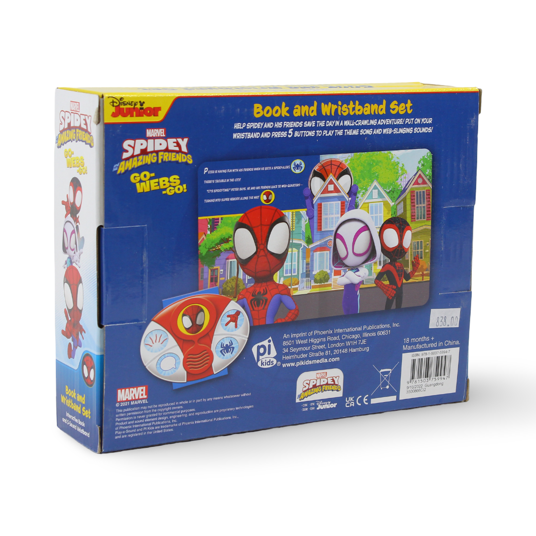 Spider-Man Spidey and His Amazing Friends Book and Wristband Set