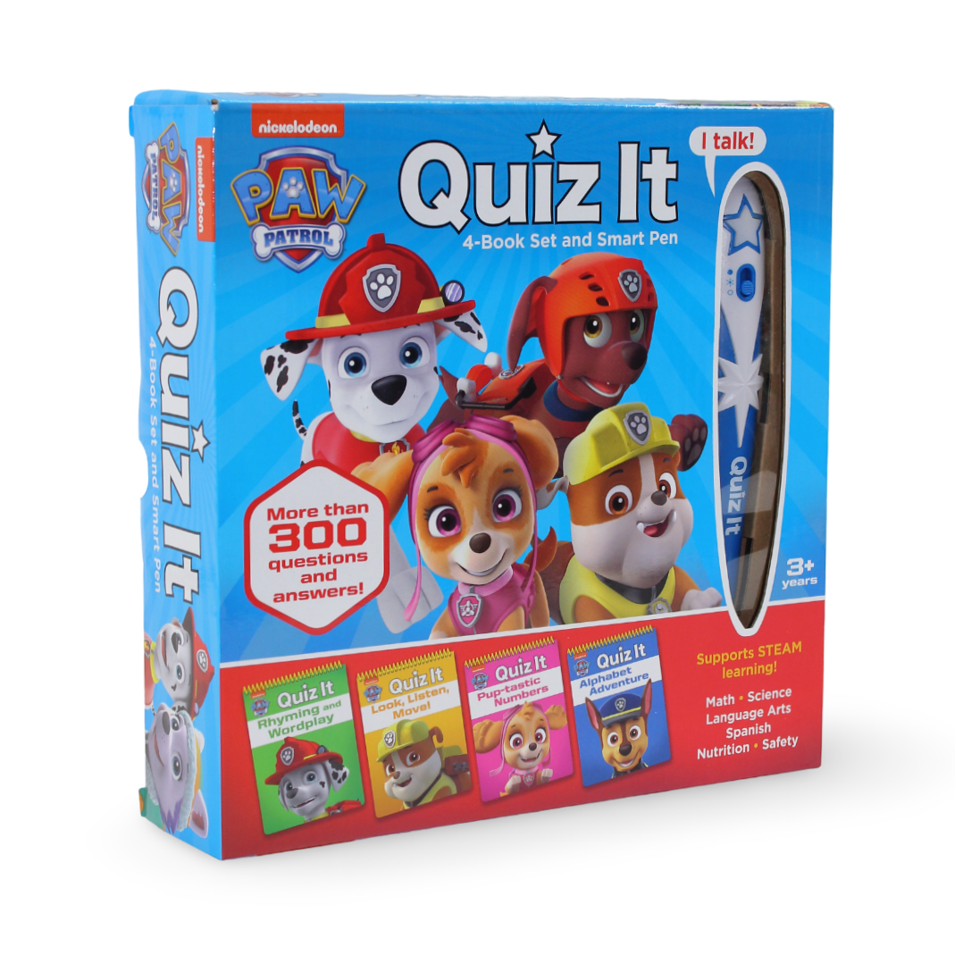 Nickelodeon PAW Patrol: Quiz It 4-Book Set and Smart Pen
