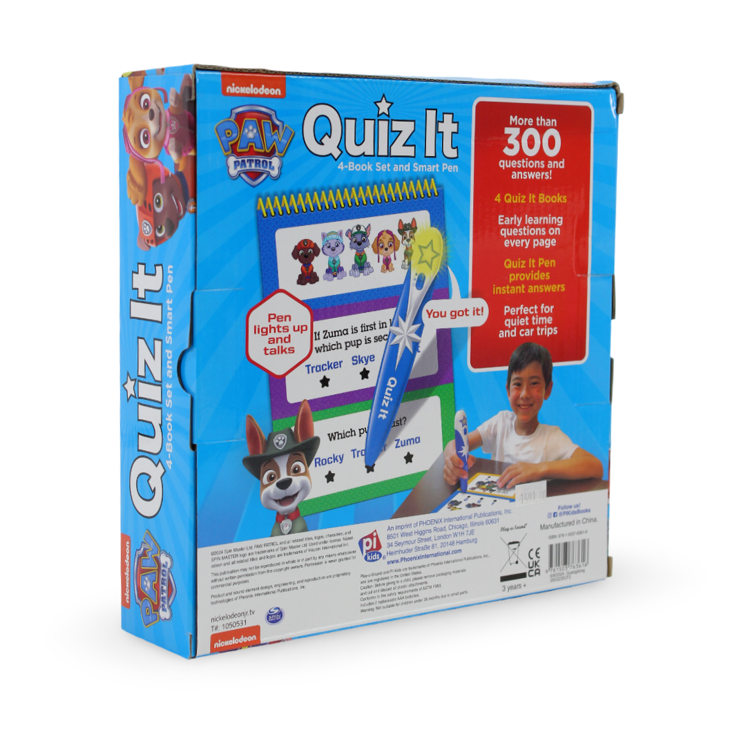 Nickelodeon PAW Patrol: Quiz It 4-Book Set and Smart Pen