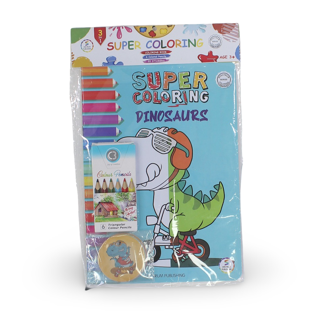 Super coloring dinosaurs book - Assortments - Spectrum