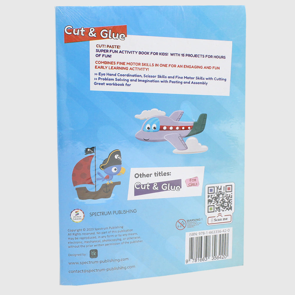 Cut & Glue Activity Book For Boys