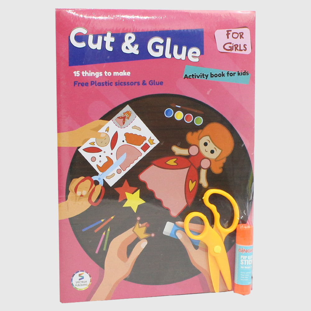Cut & Glue Activity Book For Girls