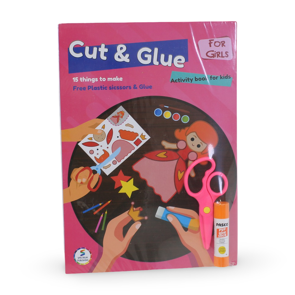 كتاب أنشطة القص والصمغ للبنات