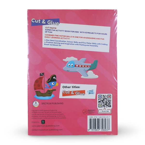 Cut & Glue Activity Book For Girls