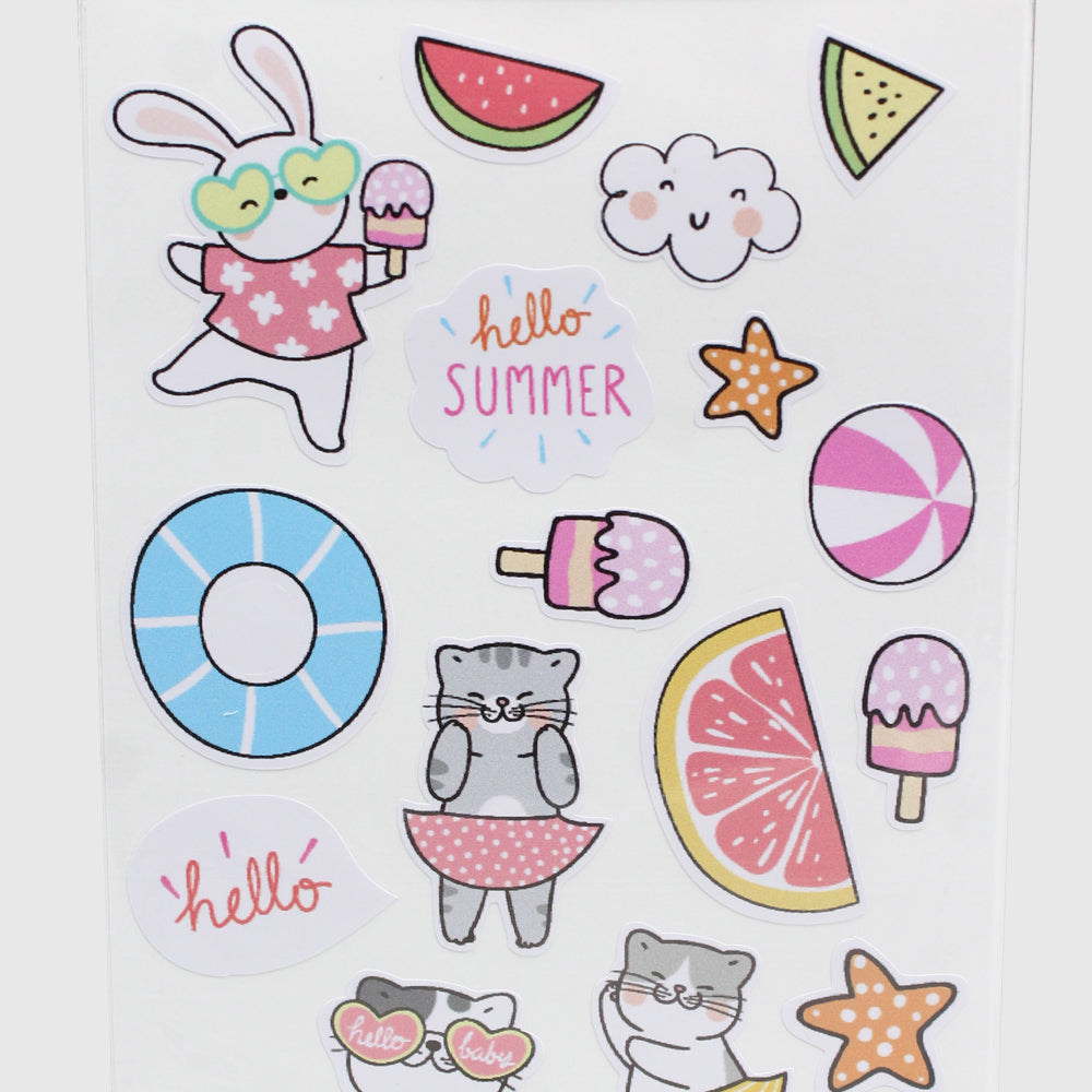 Stickers Pack - 60 Pieces (Hello Summer)