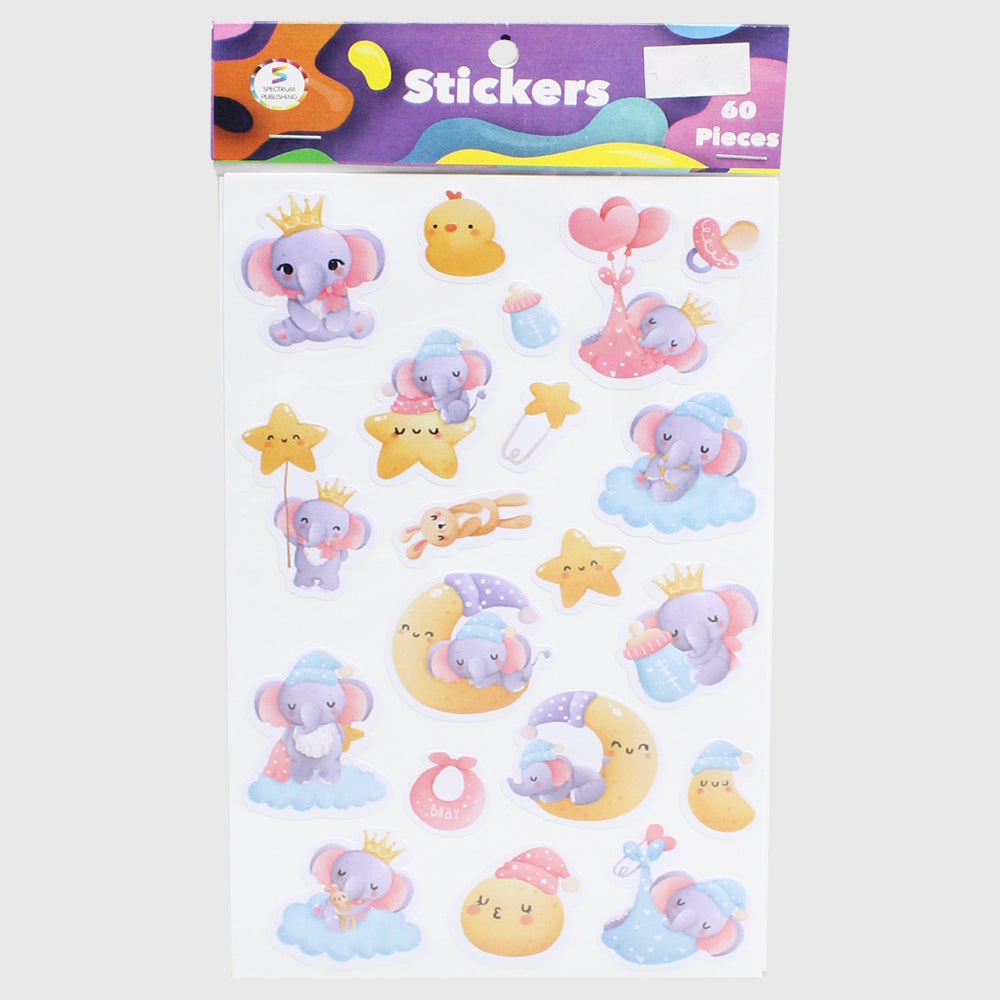 Stickers Pack - 60 Pieces (Elephants)