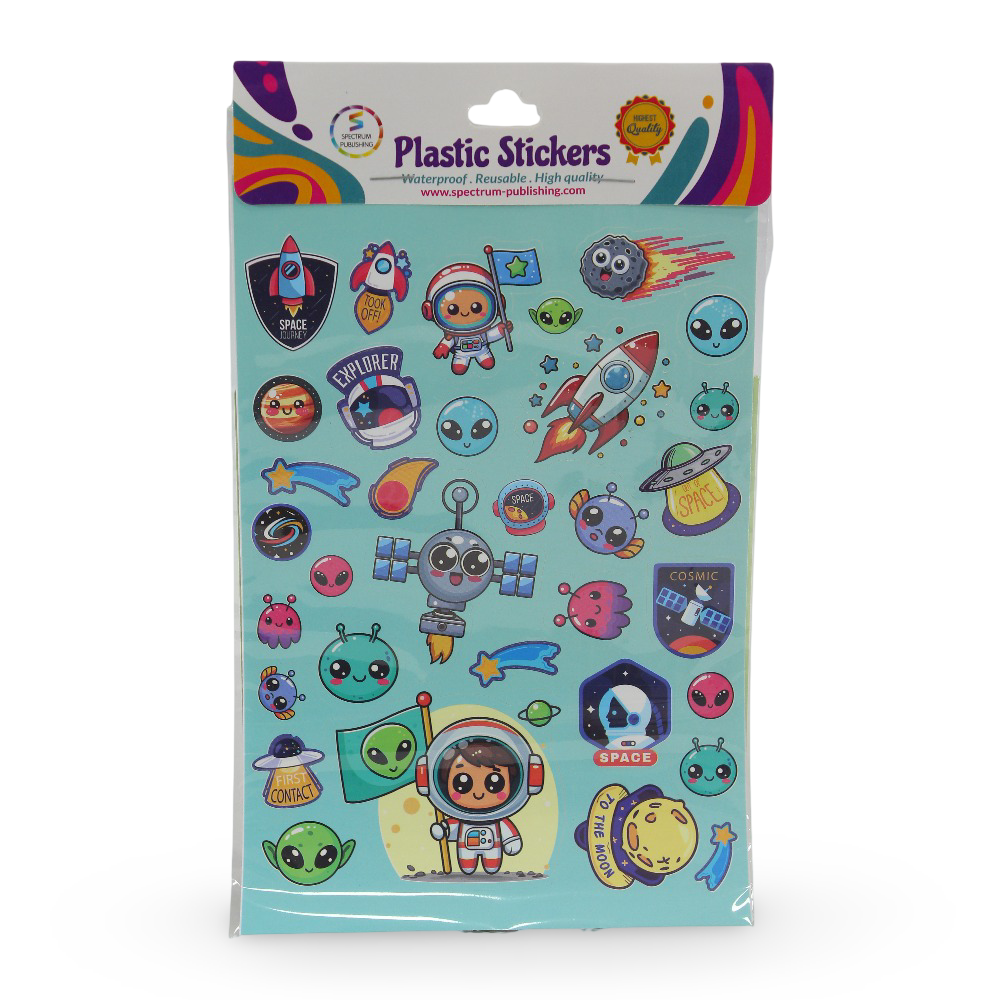 Spectrum Publishing "Space Journey" Plastic Stickers - Assortments