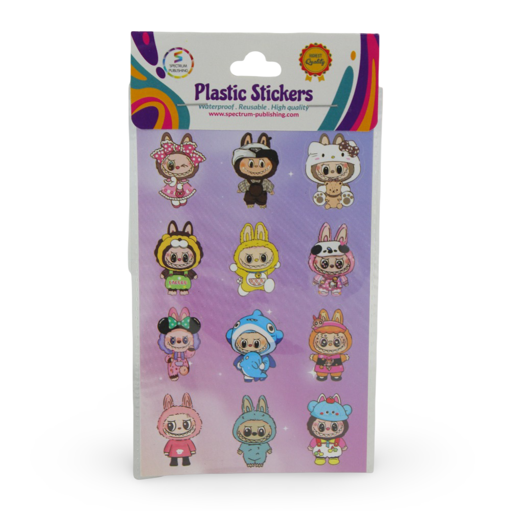 Spectrum Publishing "Labubu" Plastic Stickers - Assortments