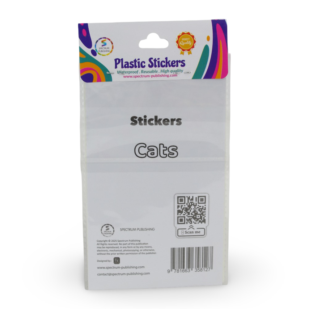 Spectrum Publishing "Hello Summer Cats" Plastic Stickers