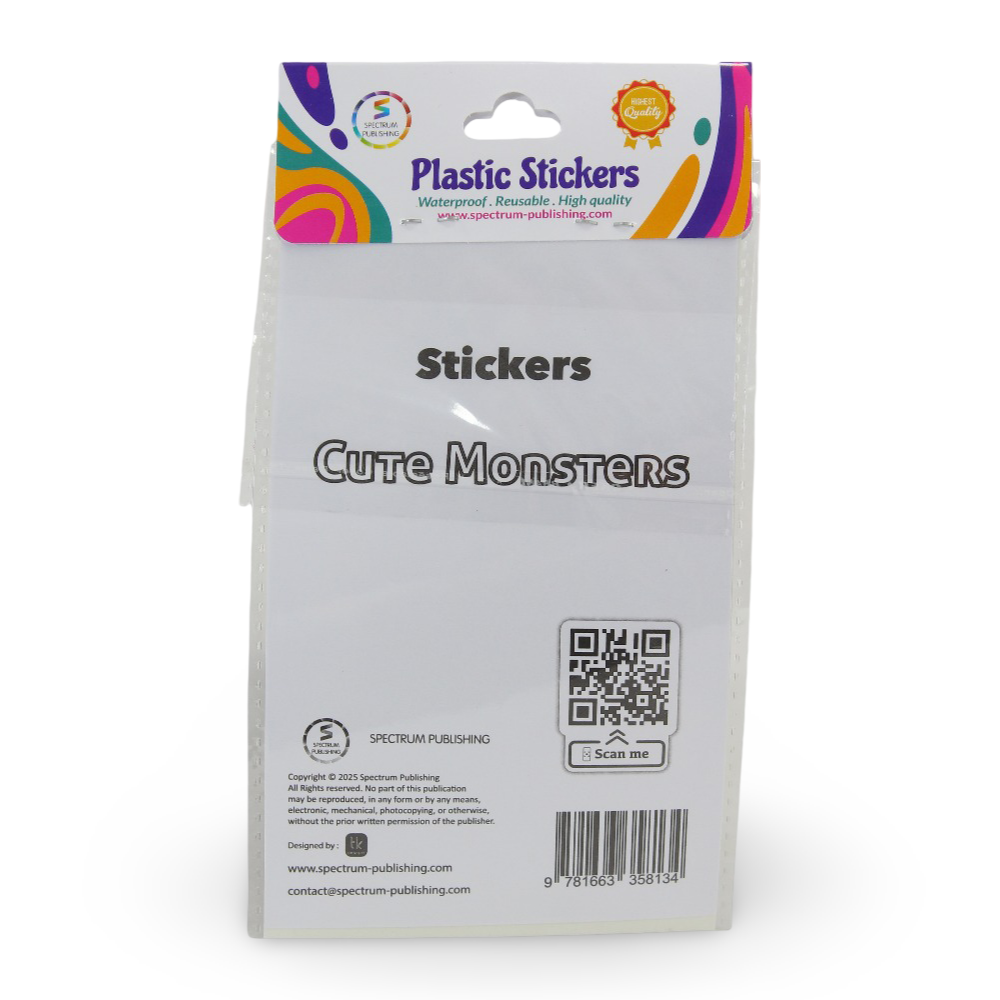 Spectrum Publishing "Cute Monsters" Plastic Stickers
