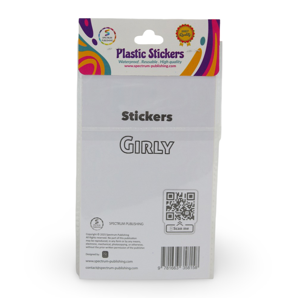 Spectrum Publishing "Girly" Plastic Stickers