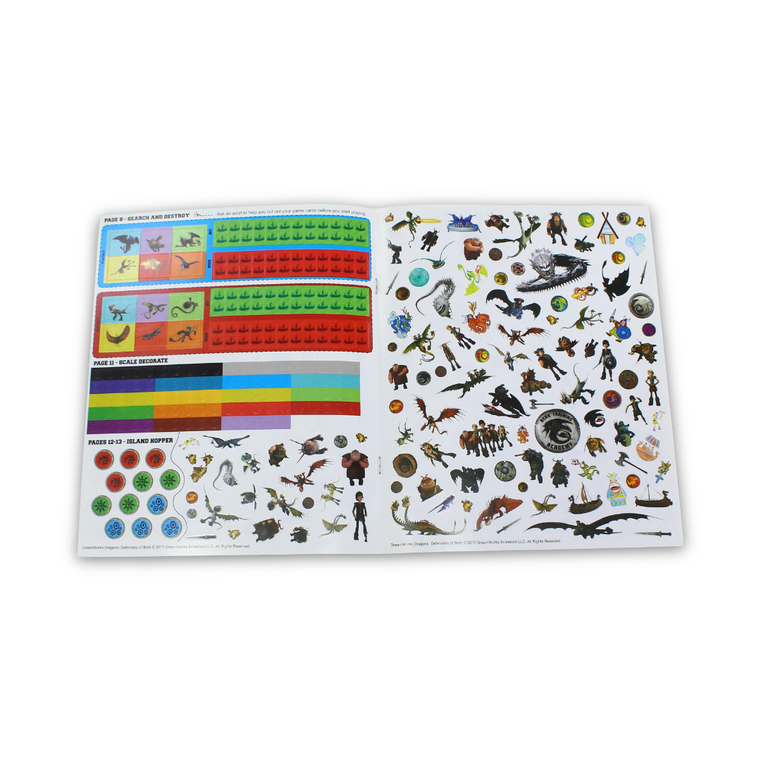 Dream Works Dragons Defenders of Berk Ultimate Sticker and Activity Book Over 500 Stickers - Emco