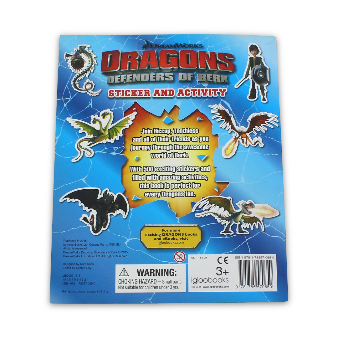Dream Works Dragons Defenders of Berk Ultimate Sticker and Activity Book Over 500 Stickers