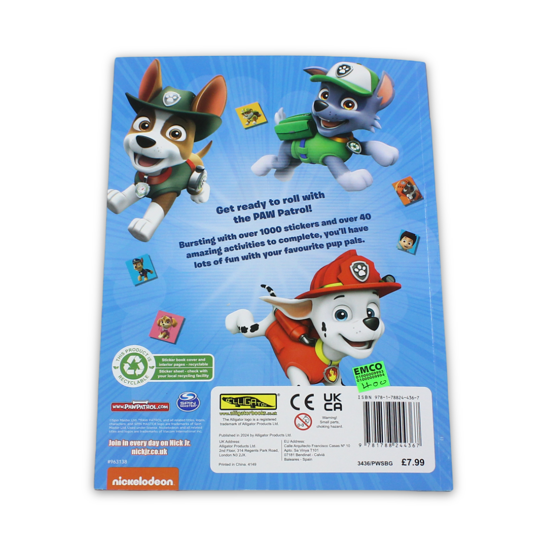 Nickelodeon Paw Patrol Sticker Burst activity Book Over 1000 Stickers