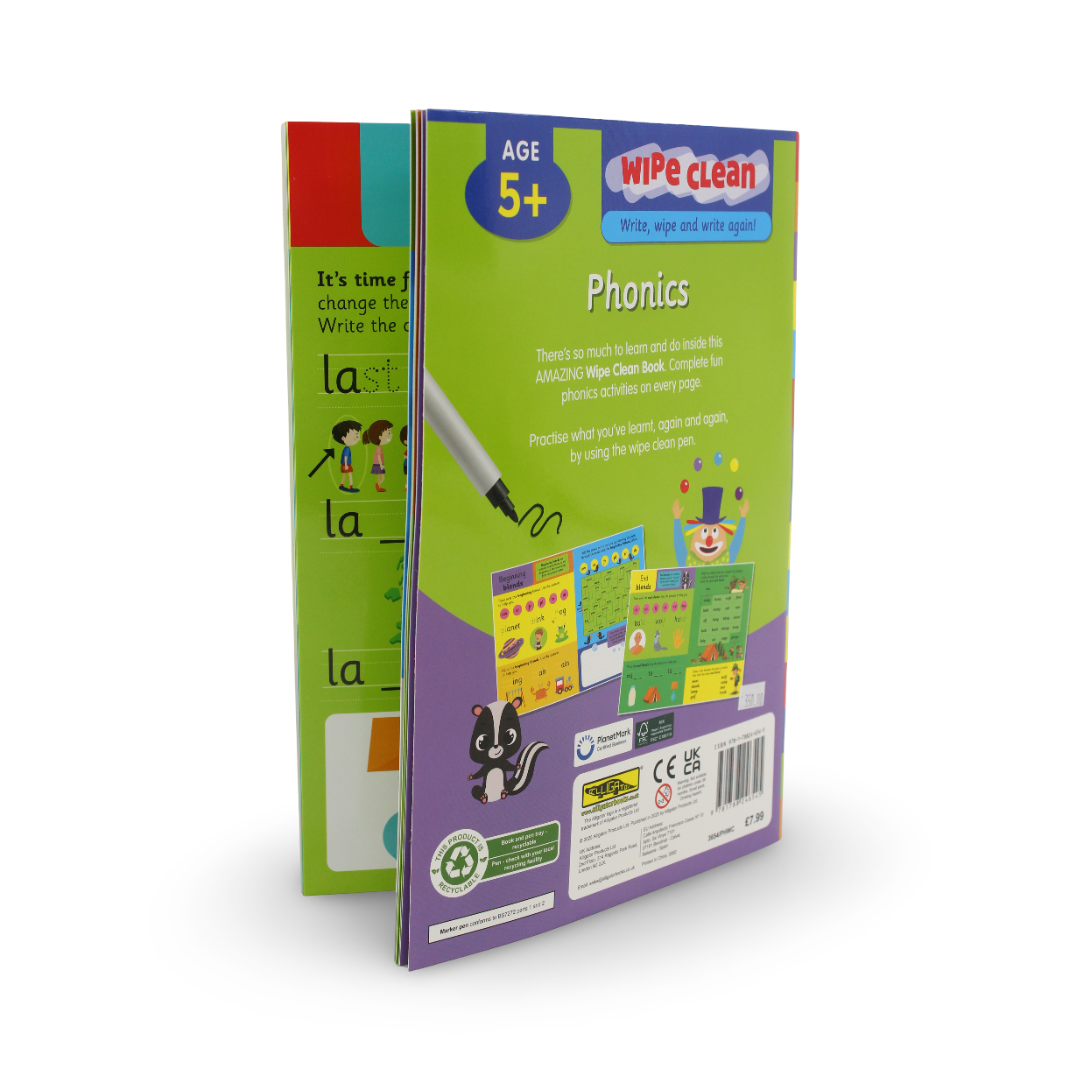 Wipe Clean Phonics Activity Book