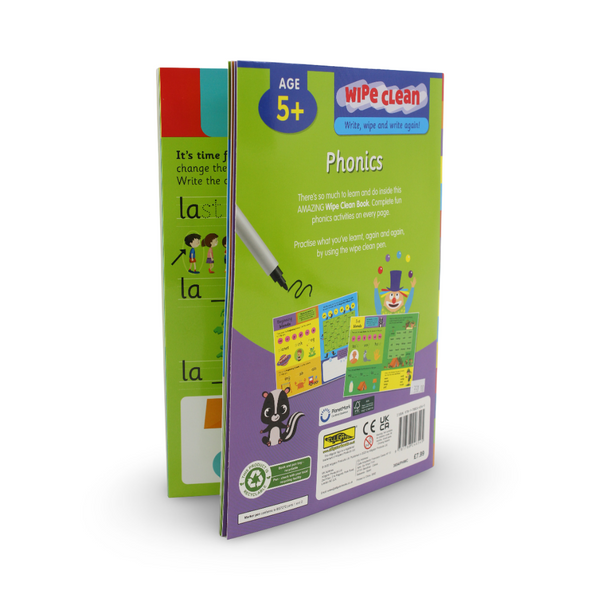Wipe Clean Phonics Activity Book