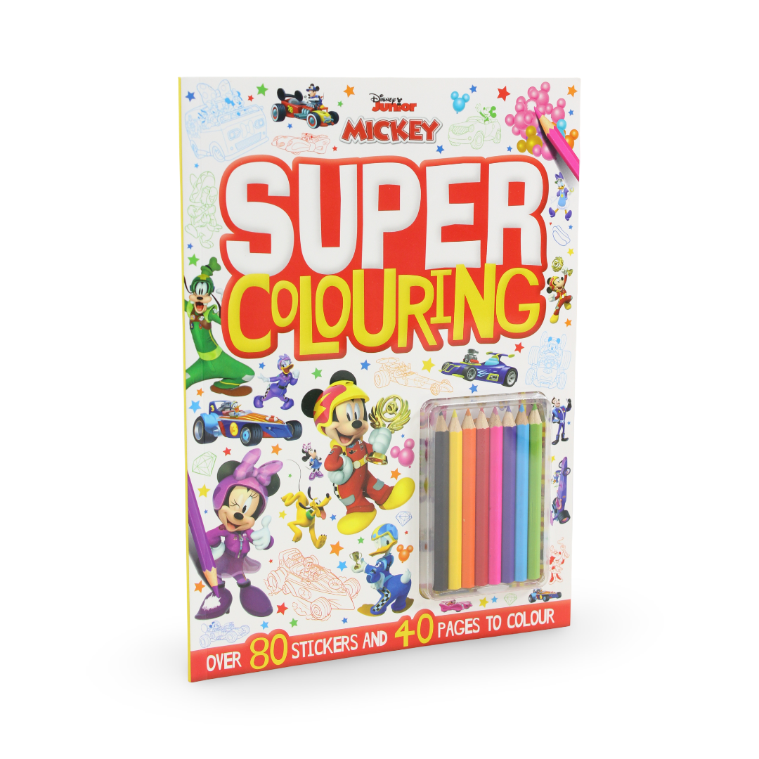 Igloo Books Disney Junior Mickey and the Roadster Racers Colouring Book + 8 Color Pencils