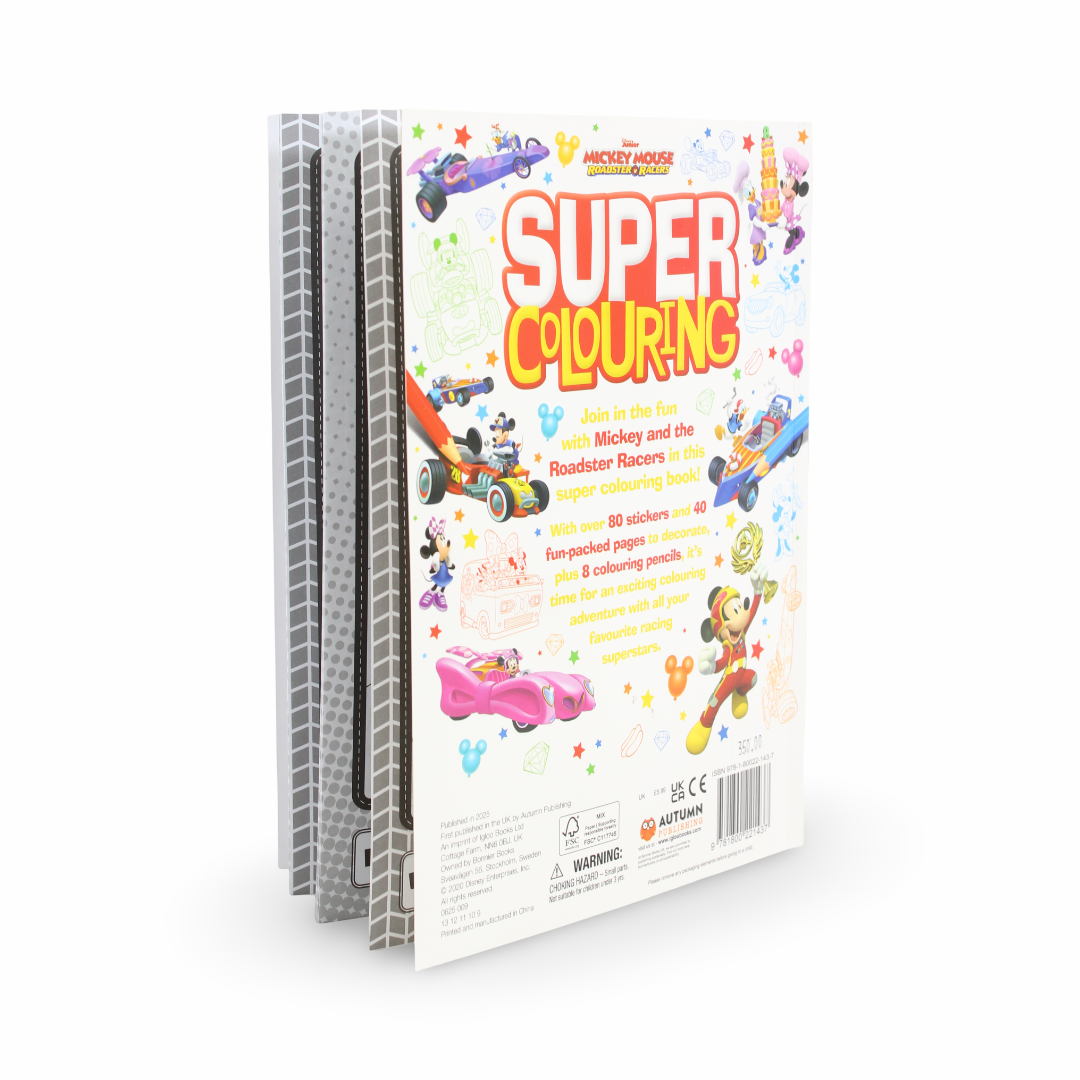 Igloo Books Disney Junior Mickey and the Roadster Racers Colouring Book + 8 Color Pencils
