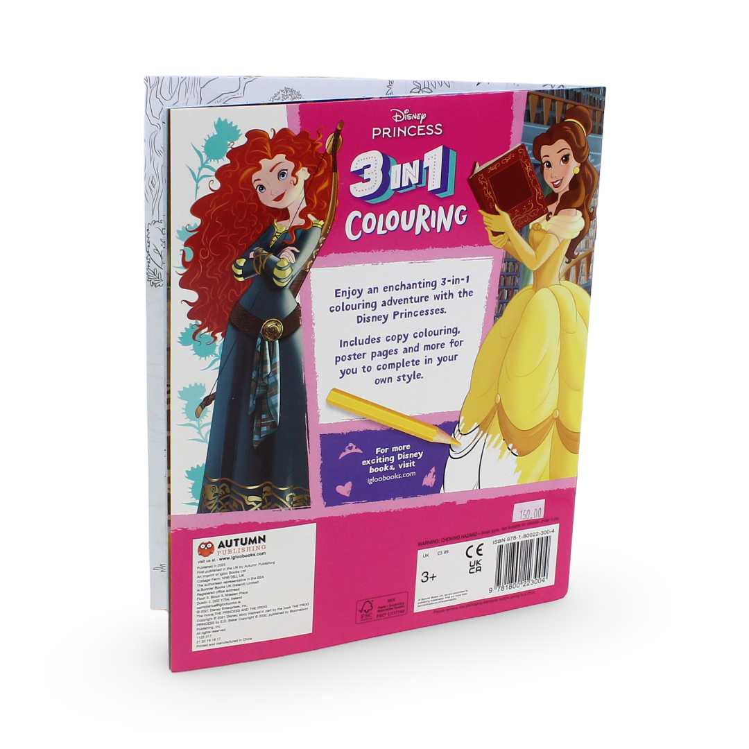 Igloo Books Disney Princess 3-in-1 Colouring Book