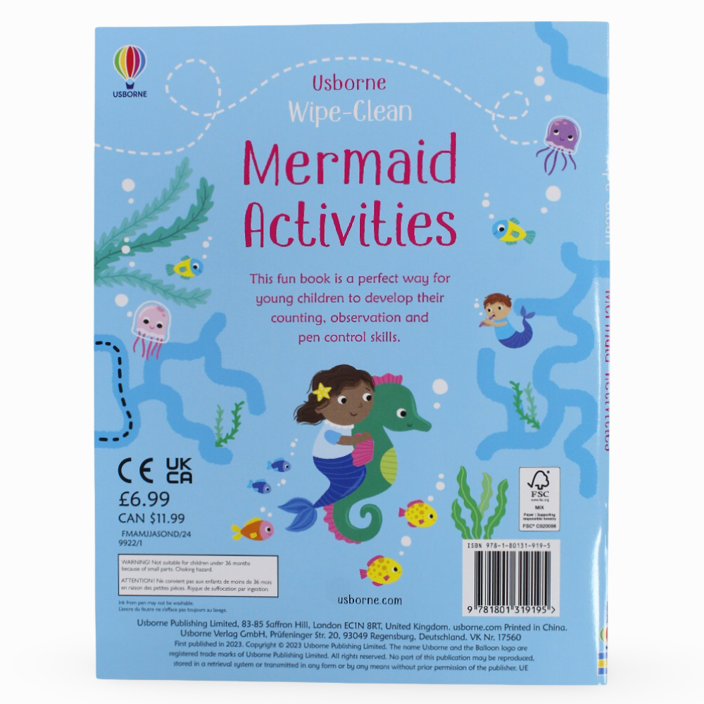Wipe-Clean Mermaid Activities – Splash into Learning Fun
