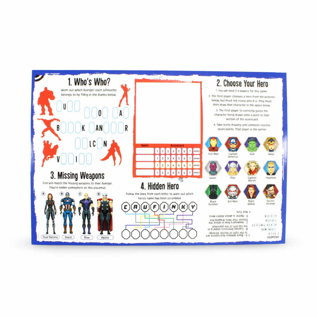 Autumn Marvel Avengers Activity Set 25 Wipe-Clean Activities