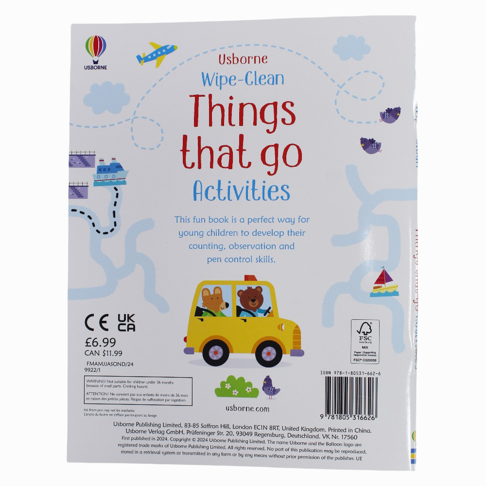 Wipe-Clean Things That Go Activities – Zoom into Learning