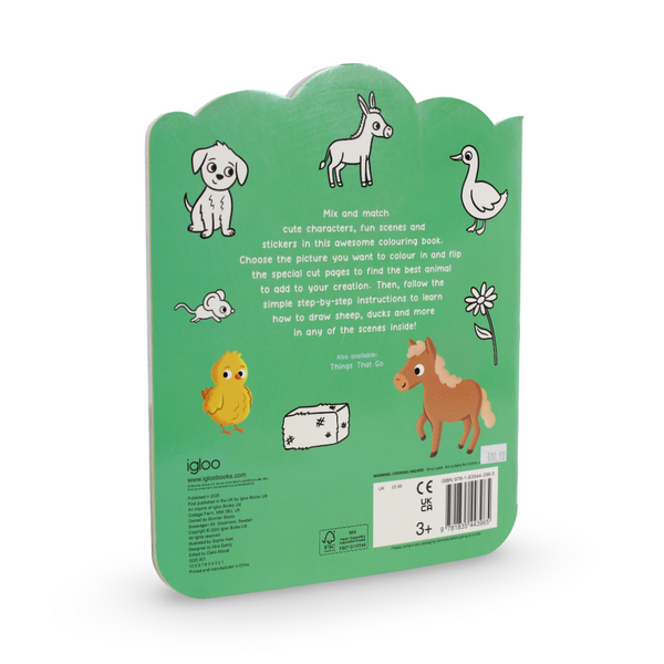 Igloo Books "Learn How to Draw Farm Animals" Board Book