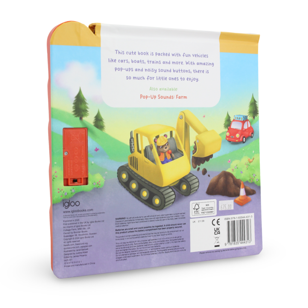 Igloo Books "Pop-Up Sounds Vehicles" Board Book