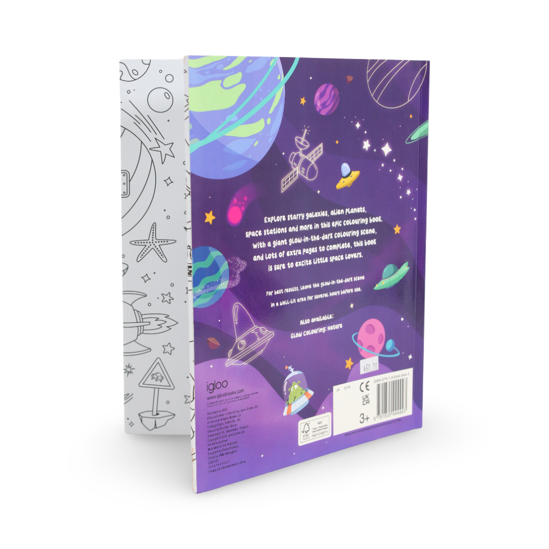 Igloo Books Glow Colouring Space Book