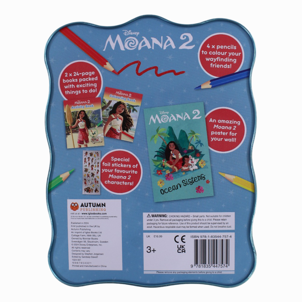 Disney Moana 2: 5-in-1 Activity Tin – Adventure Awaits