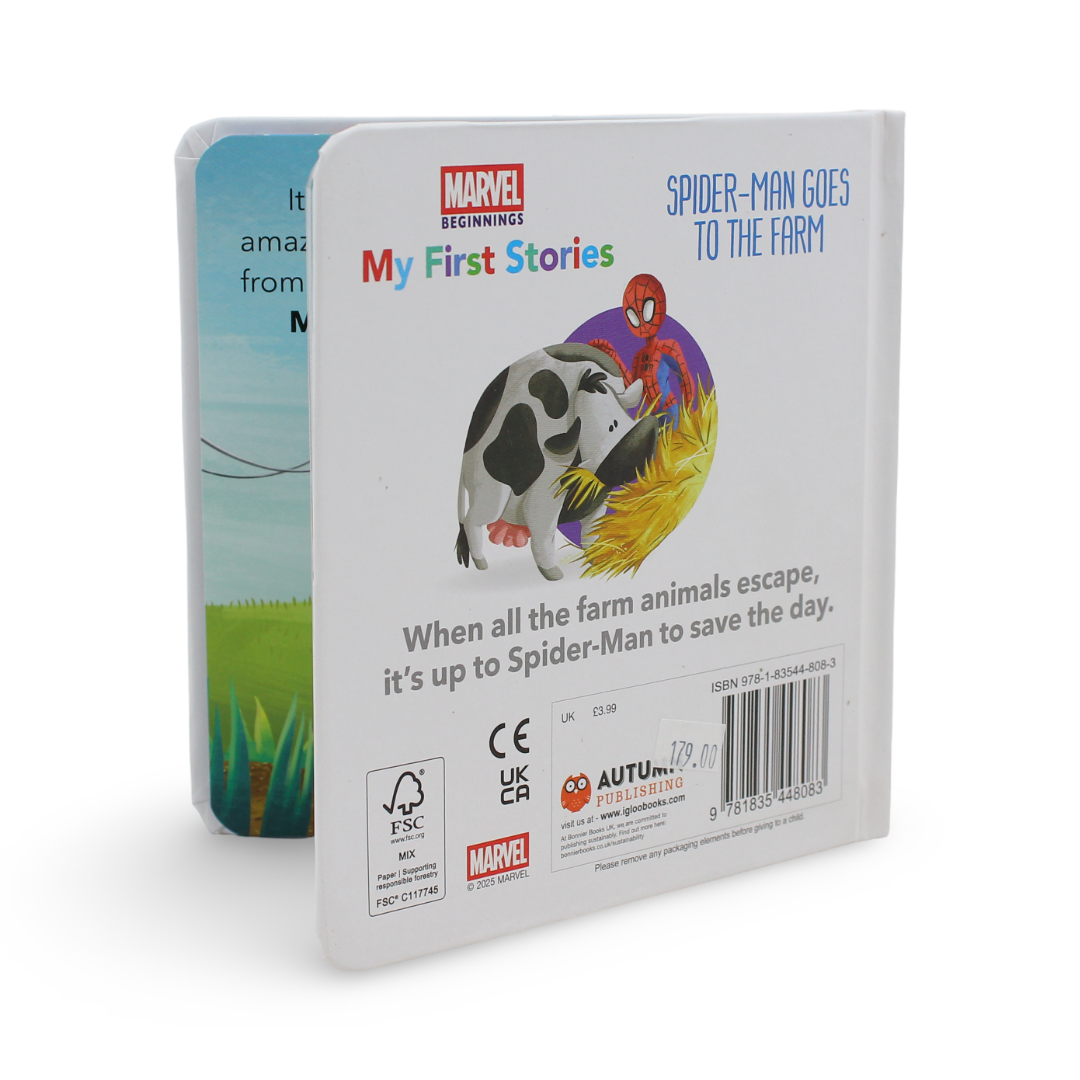 Marvel Beginnings: My First Stories Spider-Man Goes to the Farm Board Book