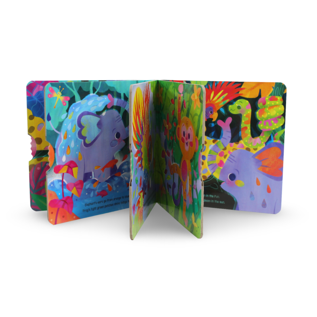 Igloo Books "Magic Jungle Spin the Wheel to Change the Colors!" Board Book - Assortments
