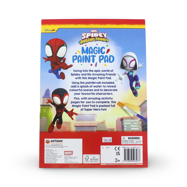 Igloo Books Marvel Spidey and His Amazing Friends Magic Paint Pad + Paint Brush