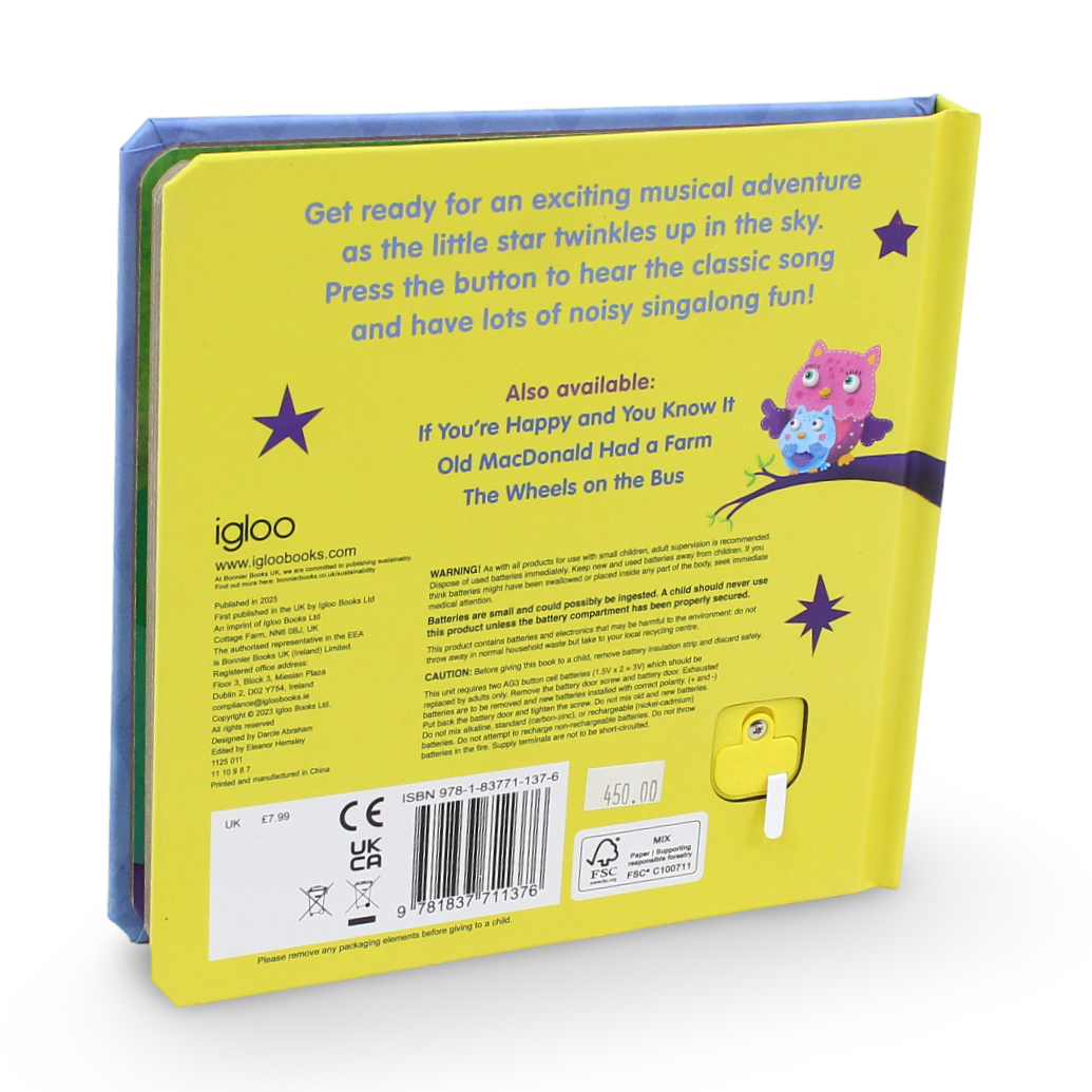 Igloo Books "Twinkle, Twinkle, Little Star" Sound Book
