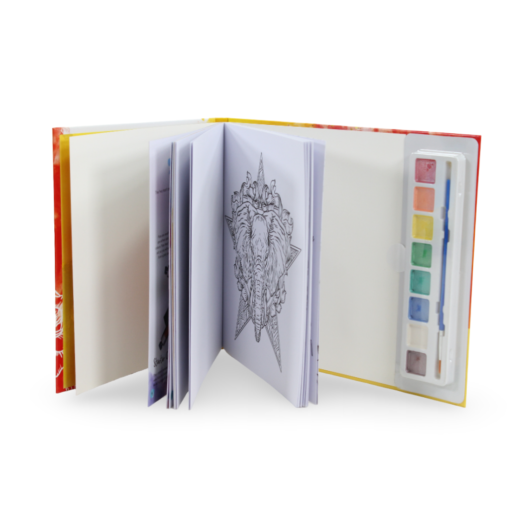 Igloo Books "Watercolour Tattoos" Kit + Paints & Brush - Assortments