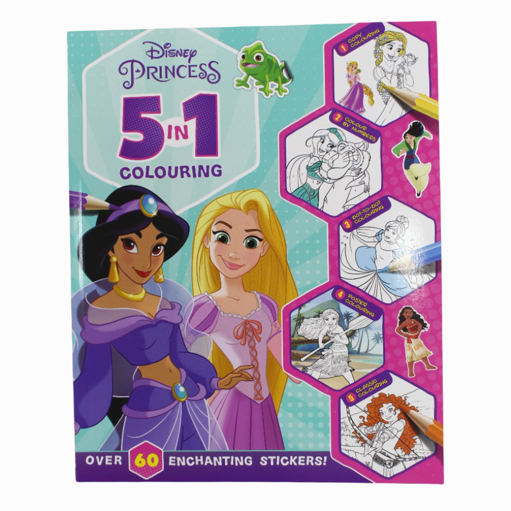Disney Princess: 5-in-1 Coloring – Pages Full of Princess Magic