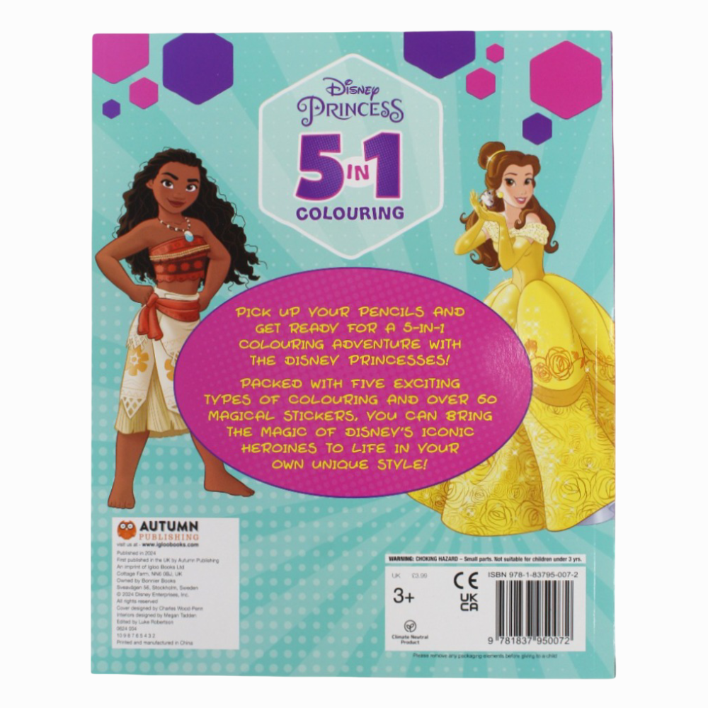 Disney Princess: 5-in-1 Coloring – Pages Full of Princess Magic