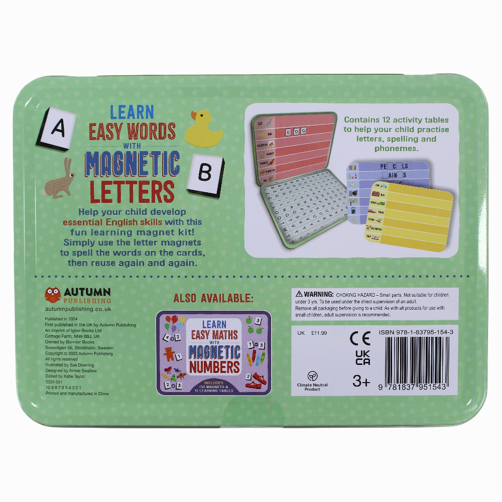 Learn Easy Words with Magnetic Letters