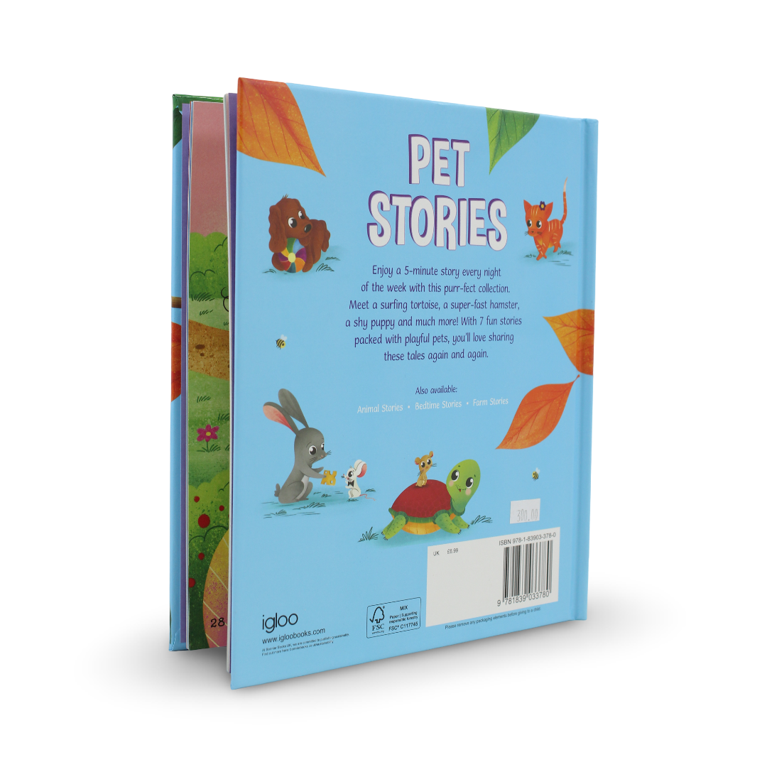 Igloo Books Hardcover Children's Book 5-Minute Tales: Pet Stories