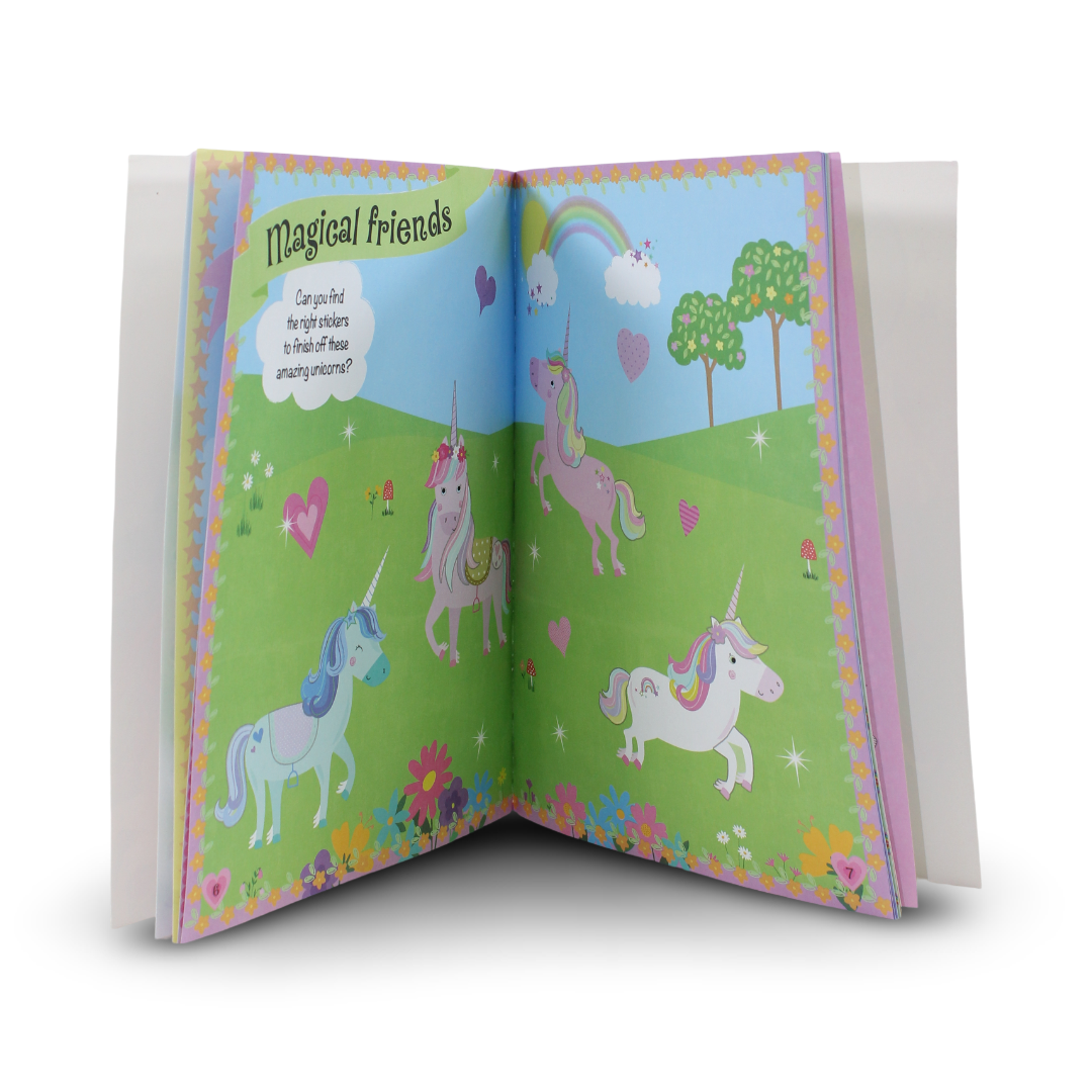 Super Sticker Fun Rainbow Unicorns Sticker Book