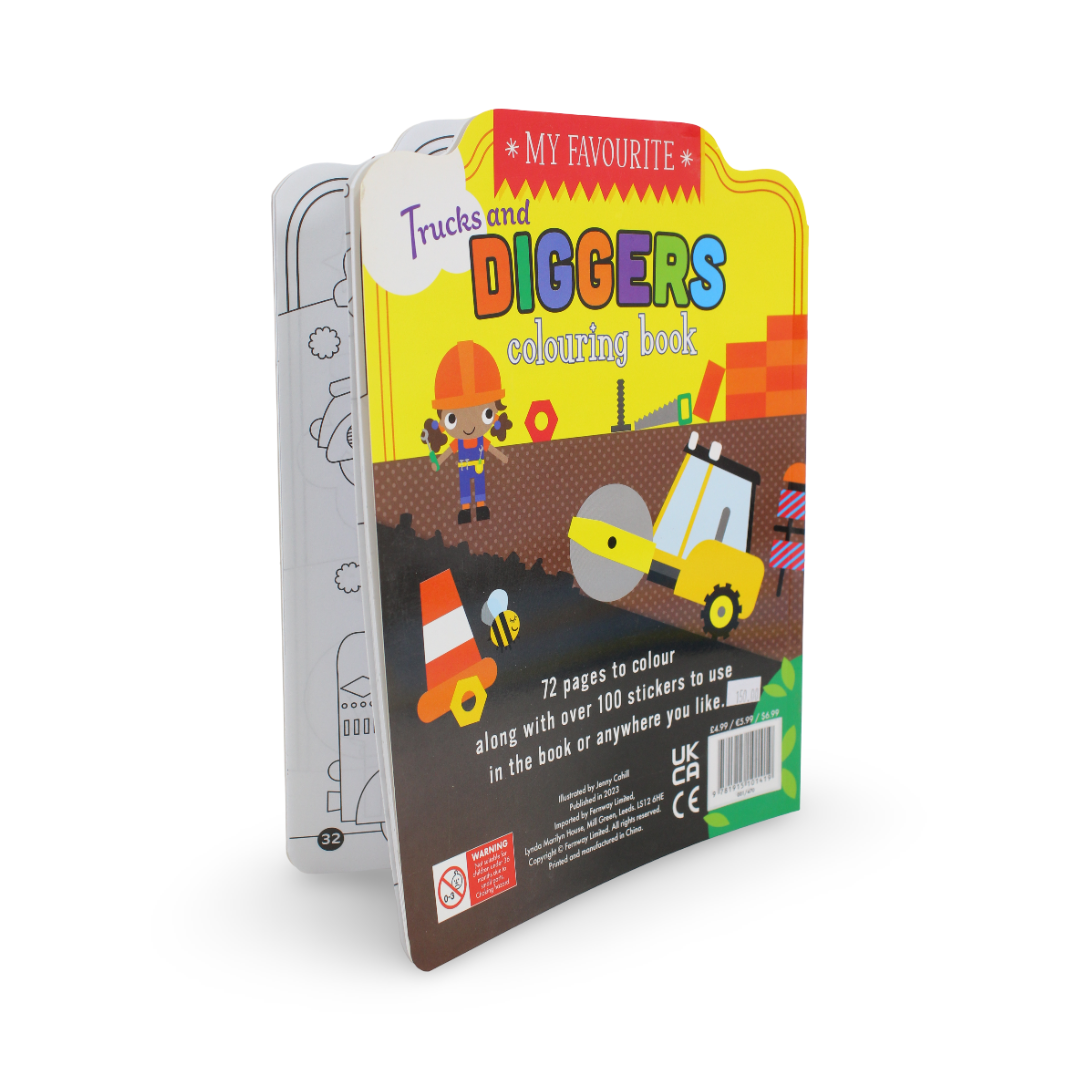 My Favourite Trucks and Diggers Colouring Book