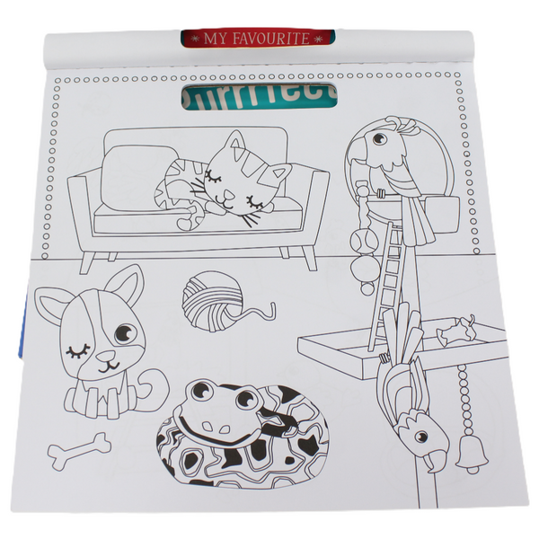 Melon Books My Favourite Purrfect Pets Colouring Pad